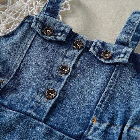 Toddler Girl Summer Sundresses Baby Denim Ruffle Dress Sleeveless Strap Pleated A-line Layered Cake Flowy Jean Dress in Saudi Arabia