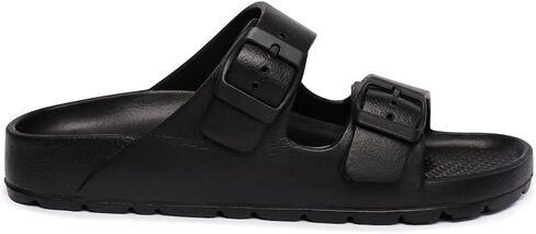 NITTI Women's Comfort Slip on Slides Adjustable Double Strap Buckle Sandals Lightweight House Slippers Arch Support Indoor Outdoor Shower EVA Flat Sandals in Saudi Arabia