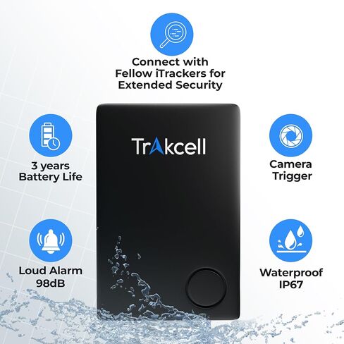 (2024) Thin Wallet Tracker Card - Smart Bluetooth Tracker, Compatible with iOS & Android, IP67 Waterproof Wallet Tracker Up to 260 ft Range - Phone Tracker -White in Saudi Arabia