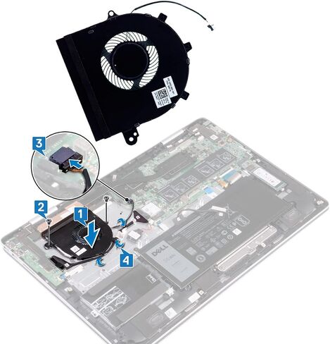 Deal4GO 5V/0.5A CPU Cooling Fan GCN3G 0GCN3G 023.100DI.0001 023.100DI.0011 Replacement for Dell Inspiron 17 7786 2-in-1 P36E in Saudi Arabia
