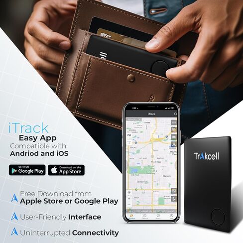 (2024) Thin Wallet Tracker Card - Smart Bluetooth Tracker, Compatible with iOS & Android, IP67 Waterproof Wallet Tracker Up to 260 ft Range - Phone Tracker -White in Saudi Arabia