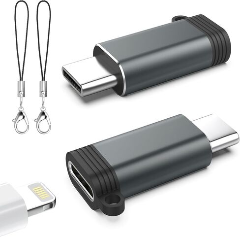 TiMOVO Adapter for Lightning to USB C Adapter,4 Pack Adapter for Lightning Female to USB C Male Adapter for iPhone 15/16 Pro Max Plus,iPad Pro/Air, Fast Charging/Data Transfer, Not for Audio/OTG-Black in Saudi Arabia