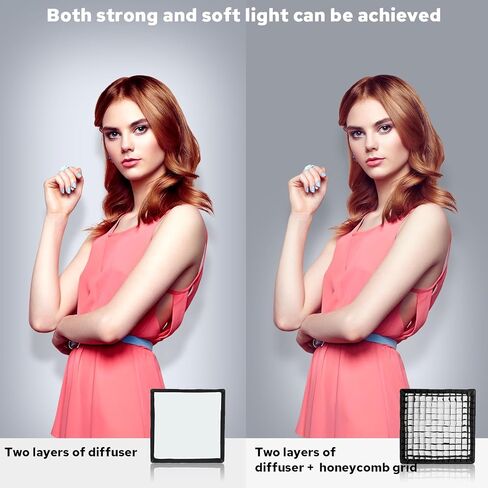 GODOX 23.6''x23.6''/60x60cm Bowens Mount Softbox with HoneyComb Grid LED Studio Video Light - Soft Light Effect, Suitable for Studio Photography in Saudi Arabia