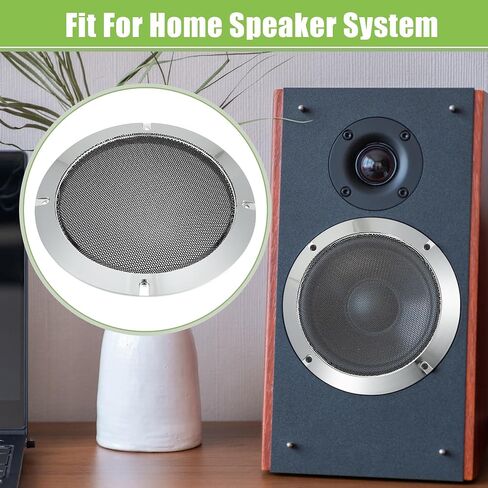 ACROPIX Universal 4 "6.5" غطاء شوايات مكبر الصوت شبكة دائرية 4 بوصة 6.5 بوصة مكبر صوت مضخم صوت واقي حماية مع براغي تثبيت مطلية بالحديد باللون الفضي - حزمة من 4 in Saudi Arabia
