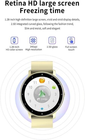 LOYEWAIER Smart Watch Men Bluetooth Call Fitness Tracker 1.32" HD Full Touch Screen Smartwatch Heart Rate Blood Pressure Monitor IP68 Waterproof Black Stainless Steel Sport Watch for Android iOS in Saudi Arabia