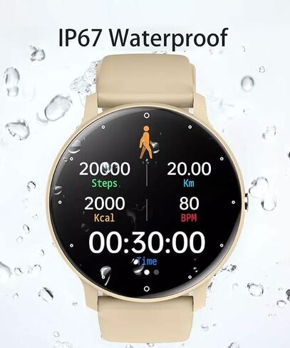 LOYEWAIER Smart Watch Men Bluetooth Call Fitness Tracker 1.32" HD Full Touch Screen Smartwatch Heart Rate Blood Pressure Monitor IP68 Waterproof Black Stainless Steel Sport Watch for Android iOS in Saudi Arabia