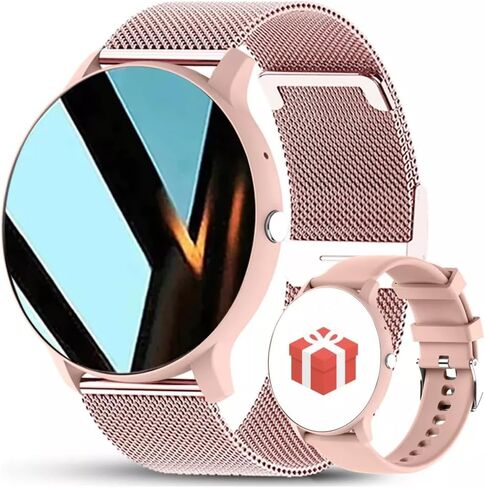 LOYEWAIER Smart Watch Men Bluetooth Call Fitness Tracker 1.32" HD Full Touch Screen Smartwatch Heart Rate Blood Pressure Monitor IP68 Waterproof Black Stainless Steel Sport Watch for Android iOS in Saudi Arabia
