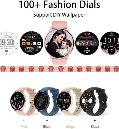 LOYEWAIER Smart Watch Men Bluetooth Call Fitness Tracker 1.32" HD Full Touch Screen Smartwatch Heart Rate Blood Pressure Monitor IP68 Waterproof Black Stainless Steel Sport Watch for Android iOS in Saudi Arabia