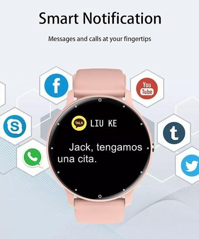 LOYEWAIER Smart Watch Men Bluetooth Call Fitness Tracker 1.32" HD Full Touch Screen Smartwatch Heart Rate Blood Pressure Monitor IP68 Waterproof Black Stainless Steel Sport Watch for Android iOS in Saudi Arabia