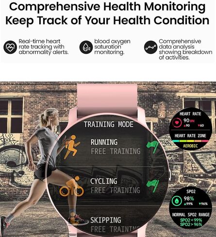 LOYEWAIER Smart Watch Men Bluetooth Call Fitness Tracker 1.32" HD Full Touch Screen Smartwatch Heart Rate Blood Pressure Monitor IP68 Waterproof Black Stainless Steel Sport Watch for Android iOS in Saudi Arabia