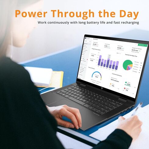 كمبيوتر محمول HP Envy x360 2 في 1، شاشة لمس 15.6 بوصة FHD، AMD Ryzen 7 5825U، ذاكرة الوصول العشوائي DDR4 سعة 32 جيجابايت، 1 تيرابايت PCIe SSD، رسومات AMD Radeon، لوحة مفاتيح بإضاءة خلفية، Wi-Fi 6، Windows 11، أسود (متجدد) in Saudi Arabia