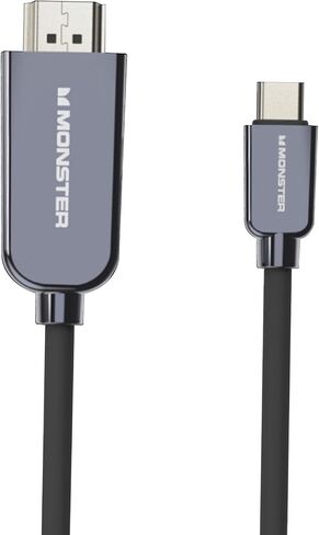 Monster USB Type-C Plug to HDMI to 4K HDMI Plug Cable, 5.9FT in Kuwait