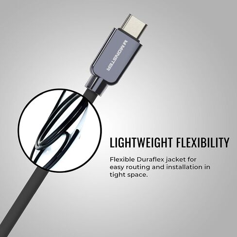 Monster USB Type-C Plug to HDMI to 4K HDMI Plug Cable, 5.9FT in Kuwait