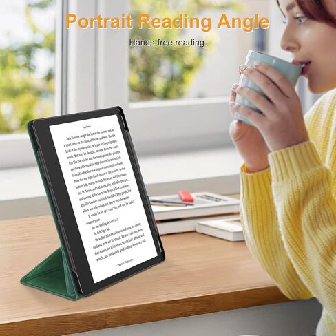 حافظة Fintie لجهاز Kindle Scribe - [حامل قلم مدمج] غطاء حامل ثلاثي الطي من جلد البولي يوريثان الممتاز مع خاصية النوم/الاستيقاظ التلقائي، متوافق مع إصدار Kindle Scribe 2022 مقاس 10.2 بوصة، أخضر ريفي in Kuwait