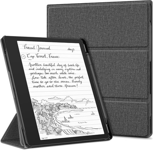 حافظة Fintie لجهاز Kindle Scribe - [حامل قلم مدمج] غطاء حامل ثلاثي الطي من جلد البولي يوريثان الممتاز مع خاصية النوم/الاستيقاظ التلقائي، متوافق مع إصدار Kindle Scribe 2022 مقاس 10.2 بوصة، أخضر ريفي in Kuwait