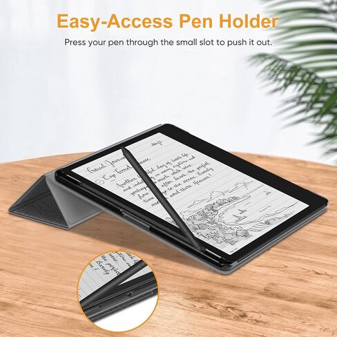 حافظة Fintie لجهاز Kindle Scribe - [حامل قلم مدمج] غطاء حامل ثلاثي الطي من جلد البولي يوريثان الممتاز مع خاصية النوم/الاستيقاظ التلقائي، متوافق مع إصدار Kindle Scribe 2022 مقاس 10.2 بوصة، أخضر ريفي in Kuwait