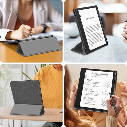 حافظة Fintie لجهاز Kindle Scribe - [حامل قلم مدمج] غطاء حامل ثلاثي الطي من جلد البولي يوريثان الممتاز مع خاصية النوم/الاستيقاظ التلقائي، متوافق مع إصدار Kindle Scribe 2022 مقاس 10.2 بوصة، أخضر ريفي in Kuwait