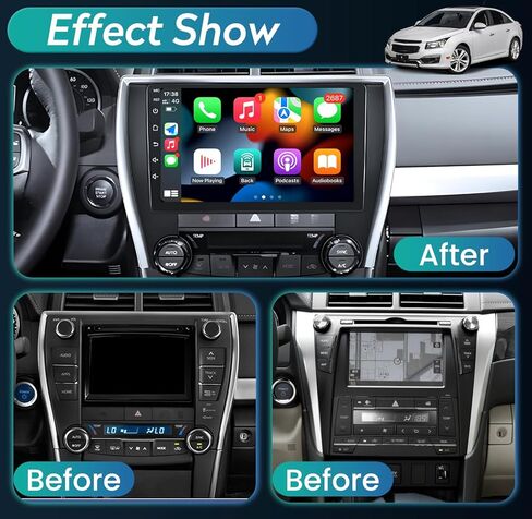 8 Core [6G+128G] ستيريو راديو السيارة لسيارة Toyota Camry 2015 2016 2017-10 بوصة 1280 * 800 شاشة لمس مع Carplay لاسلكي وAndroid Auto مدمج 5G WiFi Bluetooth GPS FM SWC كاميرا احتياطية in Kuwait