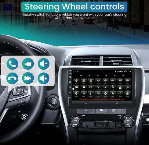 8 Core [6G+128G] ستيريو راديو السيارة لسيارة Toyota Camry 2015 2016 2017-10 بوصة 1280 * 800 شاشة لمس مع Carplay لاسلكي وAndroid Auto مدمج 5G WiFi Bluetooth GPS FM SWC كاميرا احتياطية in Kuwait