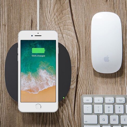 لوحة الشحن اللاسلكية Belkin Boost Up Qi بقدرة 5 وات - شاحن لاسلكي عالمي لأجهزة iPhone XR وXS وXS Max / Samsung Galaxy S9 وS9+ وNote9 / LG وSony والمزيد in Saudi Arabia