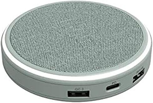 Halo Wireless Hub - مركز شحن لاسلكي عالمي مع منافذ USB-A وUSB-C للأجهزة التي تدعم Qi وأجهزة USB - أحمر الخدود (801106798) in Saudi Arabia