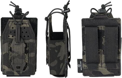 Tactical Radio Holster Molle Radio Pouch Universal Radio Holder For Walkie Talkie Motorola BaoFeng UV-5R BF-F8HP Adjustable Storage Rifle Magazine Pouch(Ranger Green) in Kuwait