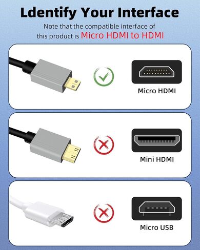 GELRHONR Coiled Micro HDMI to HDMI Cable 4k, Short Micro HDMI Cable Male to Male Spring Flexible Thin Cord, 90 Degree Micro HDMI to HDMI 18Gbps 3D 4K@60Hz, for Camera Video Capture Card (Left Angle) in Saudi Arabia
