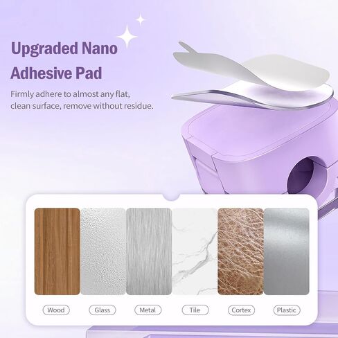 TiMOVO Magnetic Cable Clips,6 Pack Adhesive Cord Organizer for Desk Cable, Crystal Multi-Color Wire Cord Holder,Phone USB Charger Cable Holder for Desk Car Nightstand,White in Saudi Arabia