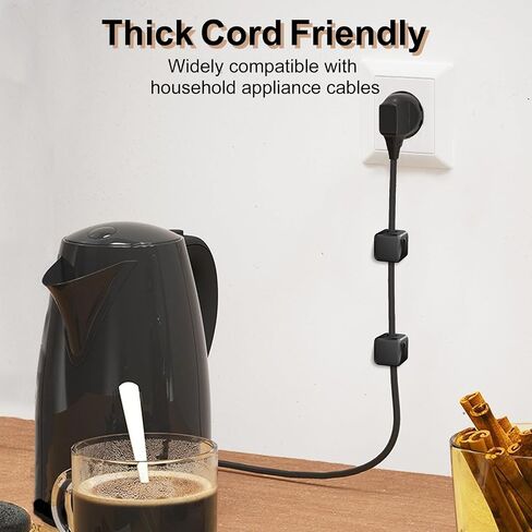 TiMOVO Magnetic Cable Clips,6 Pack Adhesive Cord Organizer for Desk Cable, Crystal Multi-Color Wire Cord Holder,Phone USB Charger Cable Holder for Desk Car Nightstand,White in Saudi Arabia