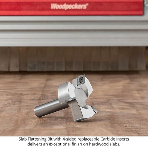 Slab Flattening Router Bit Kit with Extra Inserts, Spoilboard Surfacing Bit with Replaceable 4-Sided Carbide Inserts That Rotate, 1/2" SH | 2" CD in Saudi Arabia