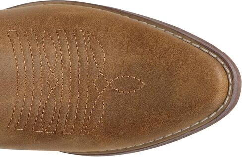 أحذية SheSole واسعة الساق لرعاة البقر راعية البقر للنساء أحذية غربية بنية مطرزة in Kuwait