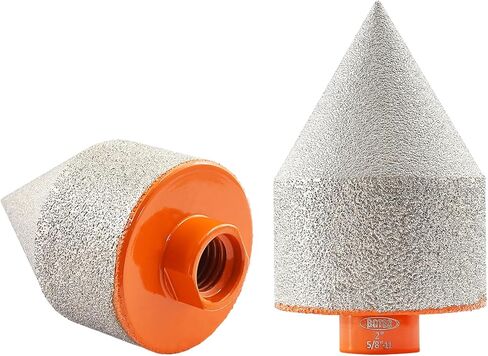 Diamond Beveling Chamfer Bit - Diamond Finger Milling Bits 20mm with 5/8"-11 thread for Enlarging, Polishing - Beveling The Holes for Marble Granite Ceramic in Kuwait