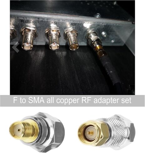4pcs Brass Aerial Connector Radio Converter Adapter Pure Copper RF Adapter F to SMA Connector Brass Antenna Connector for FM Radio AM Radio DAB Radio Video in Saudi Arabia