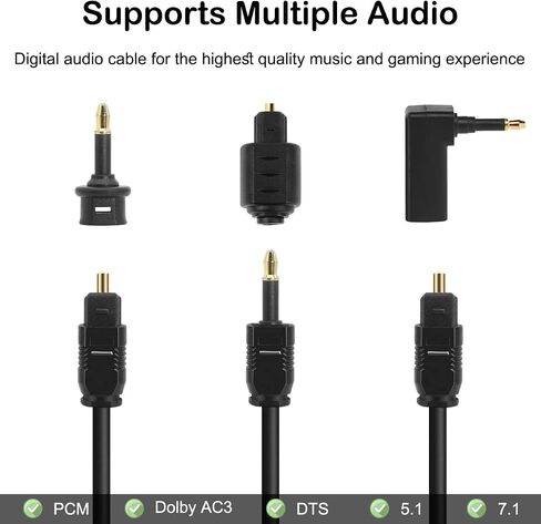 محول قابس رقمي من الألياف الضوئية Toslink إلى 3.5 مم جاك Mini Toslink، موصل صوت بصري من أنثى إلى ذكر صغير، محول زاوية قائمة 90 درجة لكابل Toslink وكابل Toslink الصغير، 6 قطع in Saudi Arabia