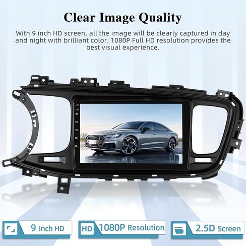 [2+64G] Android 13 Car Radio for Kia Optima K5 2011-2015 - Wireless Carplay and Android Auto - 9 Inch Touchscreen Car Stereo with Multiple UI Themes/GPS Navi/WiFi/SWC + AHD Backup Camera in Saudi Arabia