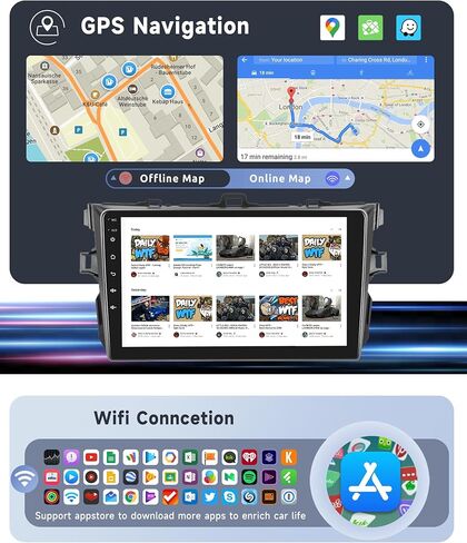 [8 CORE 6G+128G] Car Radio for Toyota Corolla 2009-2013 with Wireless Carplay/Android Auto, 9 Inch Android 13 IPS Touch Screen Car Stereo, Bluetooth, GPS Navi, WiFi, SWC, DSP + Backup Camera in Saudi Arabia