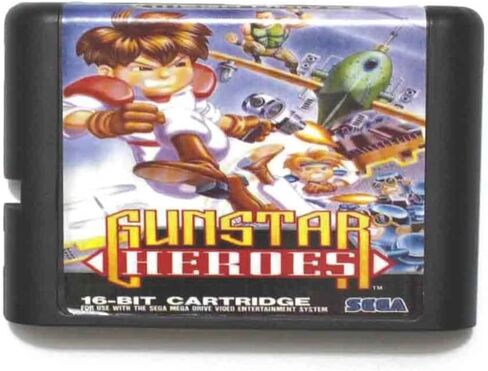 Gunstar Heroes 16 بت MD بطاقة الألعاب لخرطوشة وحدة التحكم في ألعاب الفيديو Sega Megadrive Genesis in Saudi Arabia