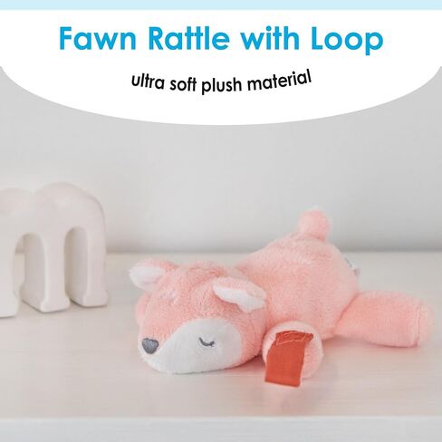 Carter's Fawn Plush Rattle with Loop Teether for Infants and Babies in Saudi Arabia