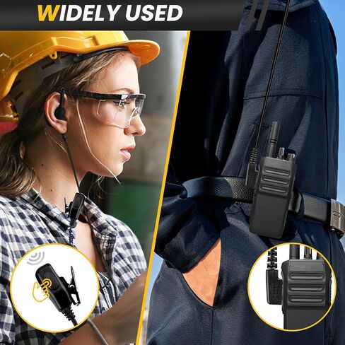 2-Pack Two-Way Radio Earpiece with Mic Ear Hooks Walkie Talkie Headset, Compatible with Kenwood Baofeng BTECH Retevis Wouxun (2Pin K-Type) in Kuwait