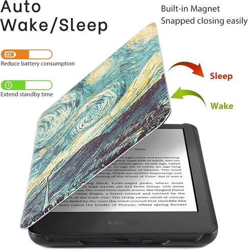 CoBak Case for All New Kindle 11th Generation 2022 Release Only - Ultra Slim PU Leather Smart Cover with Auto Sleep and Wake, Premium Protective Case for Kindle 2022 in Saudi Arabia