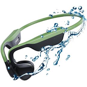 Bone Conduction Wireless Headphones, IPX5 Waterproof Open Ear Headphones, Bluetooth 5.3 Wireless Earphones, Swimming Sport Earbuds, Up to 6 Hours Battery, for Running, Swimming, Workouts