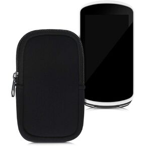 kwmobile Case Compatible with Garmin Edge 1030/1030 Plus / 1000 - Protective Zippered Pouch Holder for Bike GPS - Black