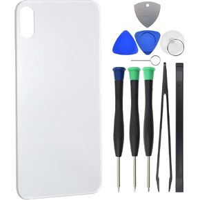 White Back Glass Replacement for iPhone Xs Max with pre-cut adhesive