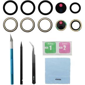 5pcs OEM Original Back Rear Camera Glass Lens Replacement for Samsung Galaxy S22 Ultra 6.8 inch with Adhesive Preinstalled and Repair Tools Kit Set Included (5pcs Camera Glass Lens Total) in Kuwait