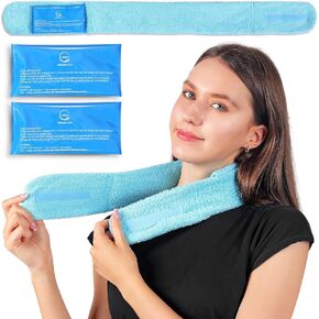 Reusable Knee Ice Packs for Injuries - Multi-Use Gel Ice Pack Wrap with 8 Gel Packs | Hot and Cold Pack - Knee, Elbow, Ankle, Neck, Reusable Ice Packs for Injuries