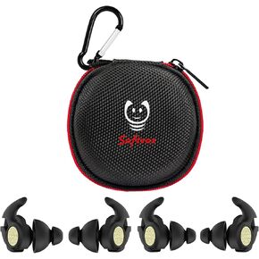 Motorcycle Ear Plugs 2 Pairs, Wind Noise Reduction & Audible Filter Hearing Protection, Reusable Sound Proof Earplugs for Riding, Motorbike, Motorsports, Touring, Racing, Commuting, Shooting