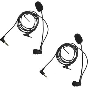 in Ear Socker Referee Intercom Earpiece Coms Headset 3.5mm Wired Football Coach Communication Headphone with Boom Mic for Ejeas Radios v4 v6 pro(Pack of 2)