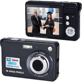 Andoer Portable 720P Digital Camera Video Camcorder 18MP Photo 8X Zoom Anti-Shake 2.7 Inch Large TFT Screen Built-in Lithium Battery with Carry Bag USB Charging Cable for Kids Teens in Saudi Arabia