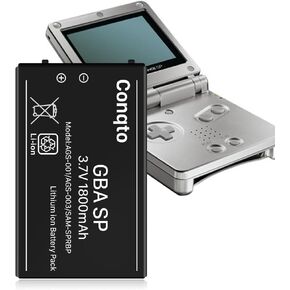 Battery for Nintendo Gameboy Advance SP Console, [1800mAh] 2024 Upgrade High Capacity Battery Replacement for Nintendo GBA SP, AGS-001, AGS-003, SAM-SPRBP