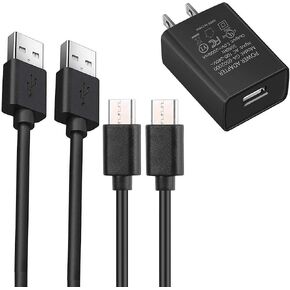 Charger replacement for Kindle Fire, HD 10 Tablet or Kids Edition, Android Phone - Power Adapter with 6ft Cable